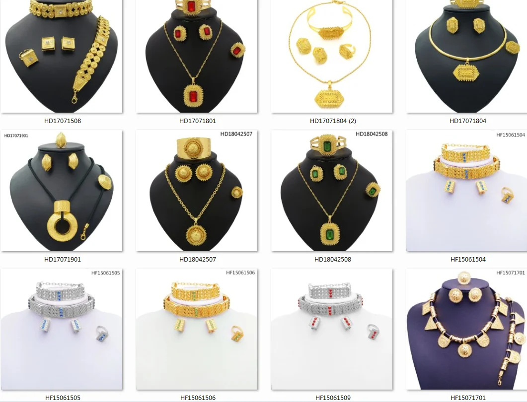 Ladies Wholesale Costume Jewelry Sets Fashion Heavy Jewelry Set