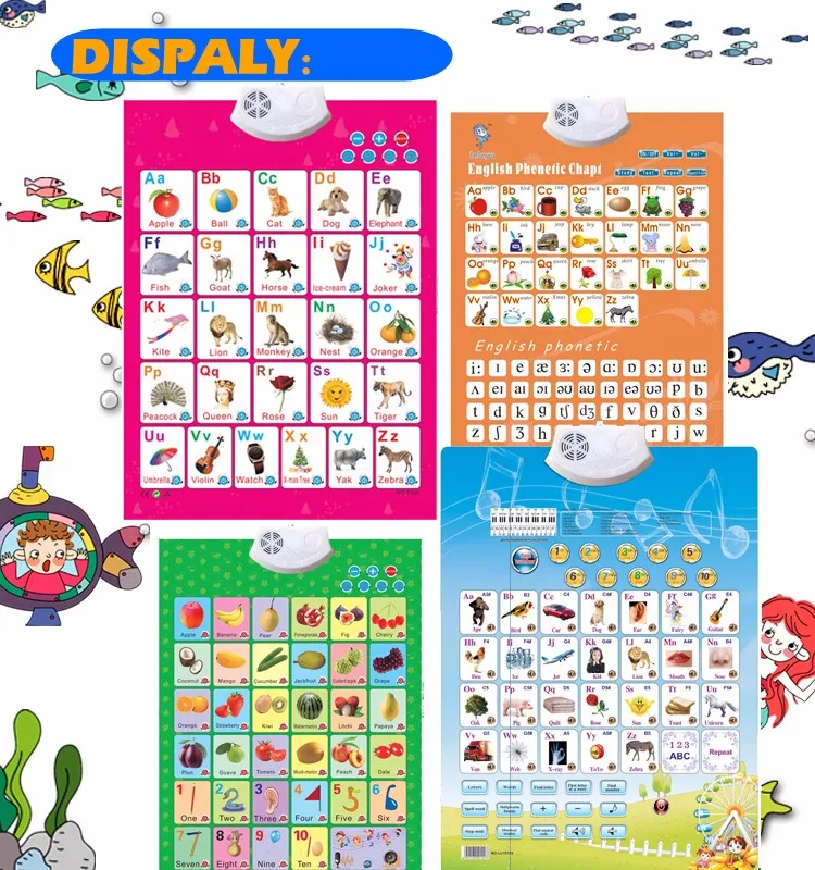 Oem Kids Sound Wall Chart Speaking Learning Arabic Alphabet Educational ...