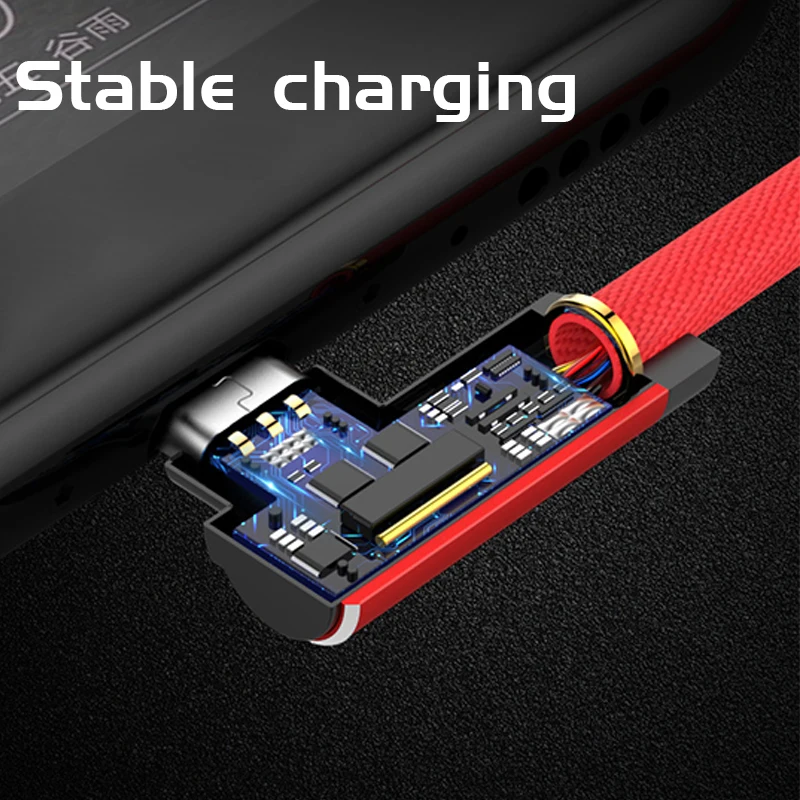 Doolike 2019 long line 1.8m fast charge Elbow phone charging cable micro usb data
