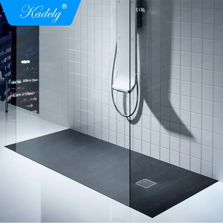 Rectangle Shape Resin Bathroom Black Stone Shower Tray Buy Bathroom