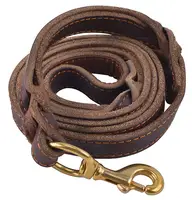 

Brown Leather Braided Strap Dog Training Leash 6 Foot Heavy Duty Best for Small Medium Dog Leash