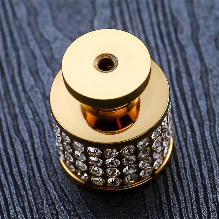 Brass 24k Real Gold Czech Crystal Drawer Cabinet Knobs Wardrobe Door ...