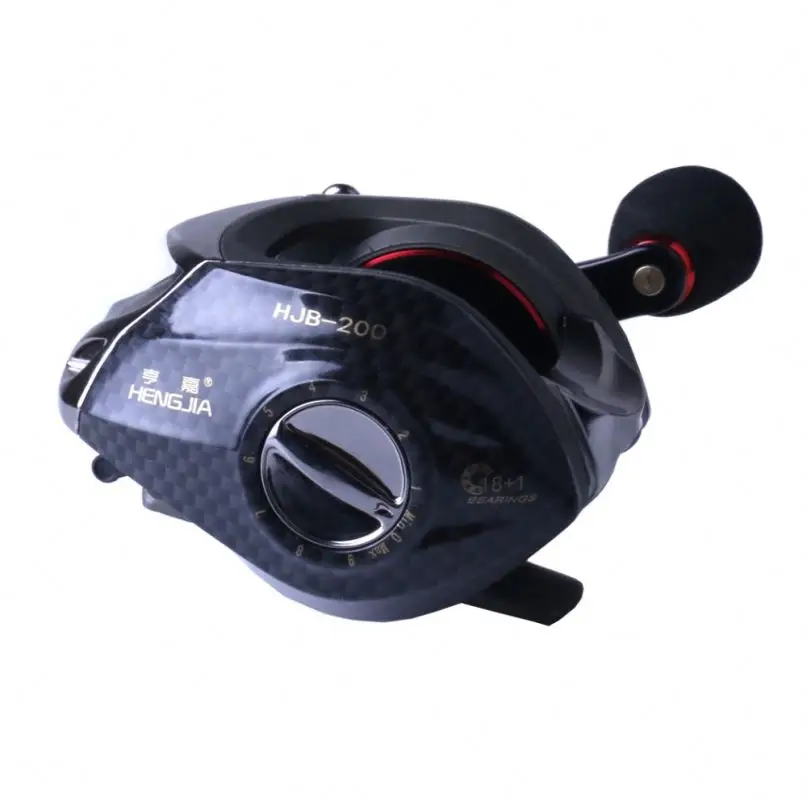 

High quality water drop reel 18+1 ball bearings baitcasting Centrifuge and magnetic brake bass fishing reel, Classic black grid color