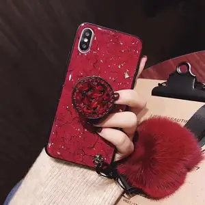 Fox Plush Ball Hairy Phone Case Huawei P20 P30 Pro Mate 10 20 Lite