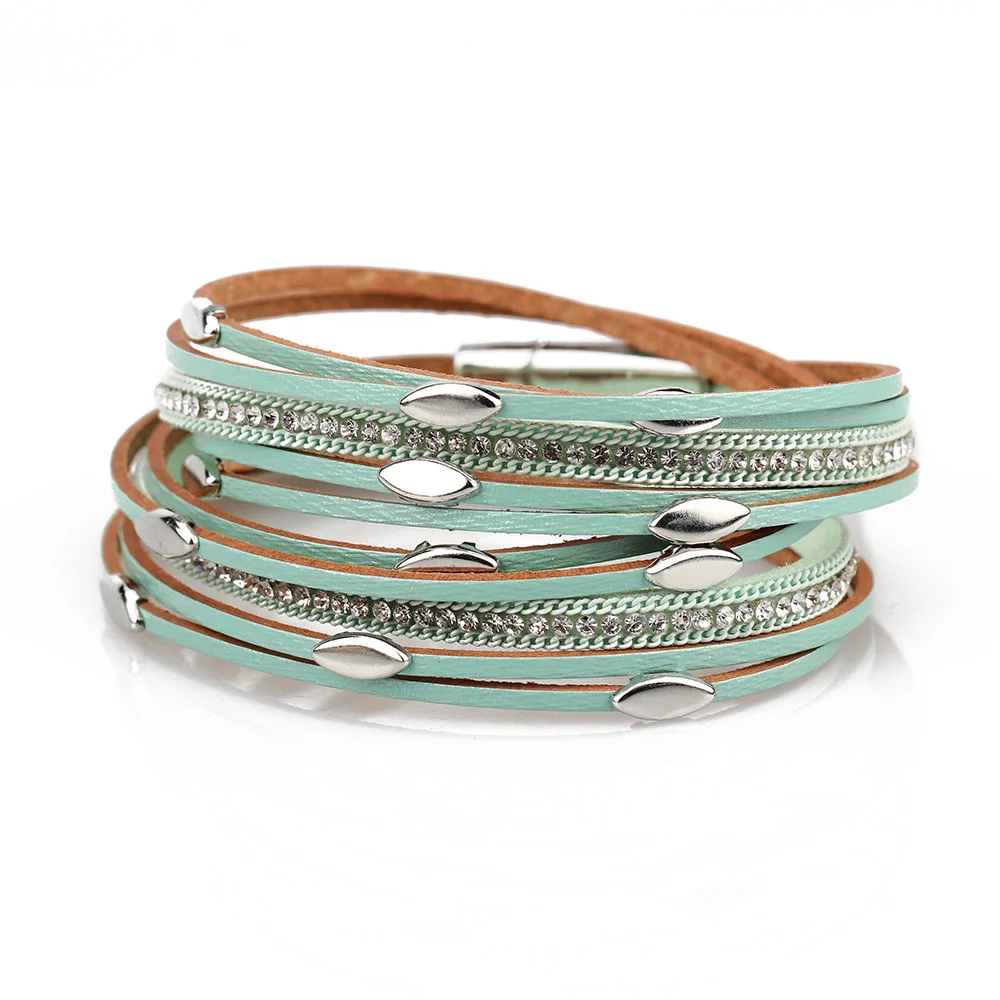 

Fashion Handmade Leather Magnetic ACCESSORIES WOMEN, 3 colors