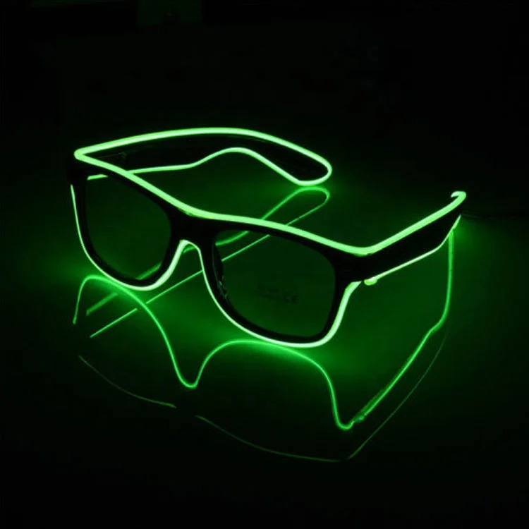 Fashion Concert Night Clubs Flashing Neon Glow In The Dark LED Wire El Party Glasses