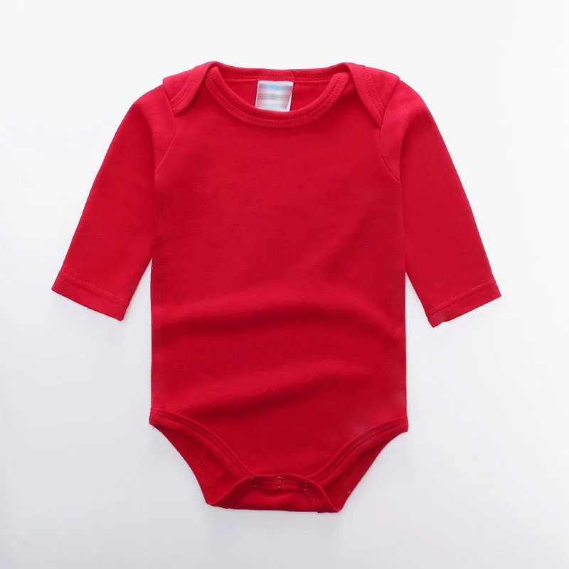 Blank Baby Clothes Long Sleeve Baby Boys Girls Rompers Newborn Baby 100
