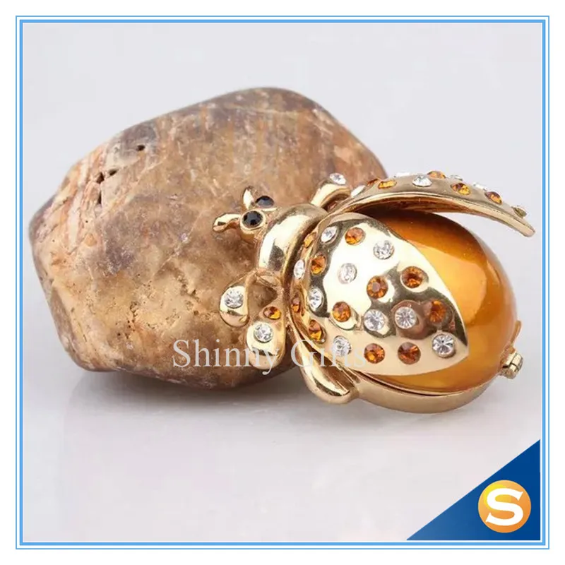 Whole Employee Gift Wedding Online Best Ladybird Beetle Shaped Velvet Ring Box Strong Wedding Decorative