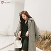 2018 Winter Fashion Women Long Fox Liner Cashmere Wool Coat