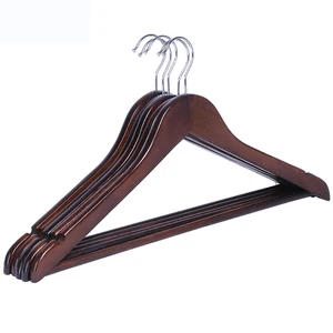 Image of Free Sample Custom Wood Coat Hangers With Logo