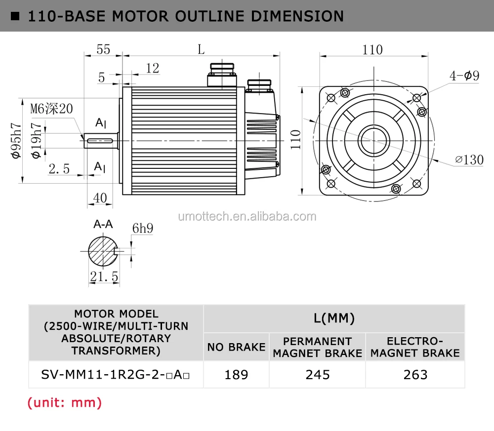 750w Ac Servo Motor 220v 2.39n.m 3000rpm Single Phase Servo Ac Motor Without Brake Matched Pulse