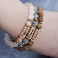 

Hot sell wholesale gemstone forever bracelets beaded 8mm natural stone bracelet