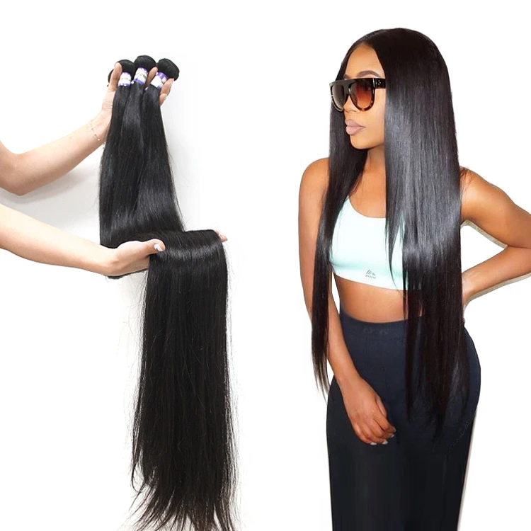 

cuticle aligned real hair extensions from malaysia the fashionable straight virgin hair with good quality, Natural color