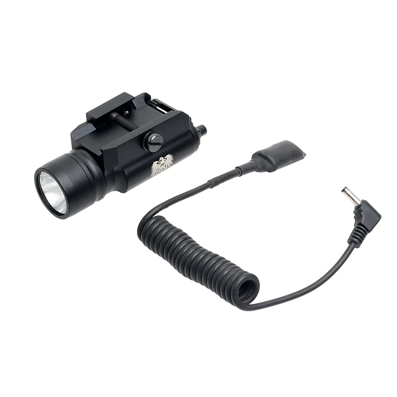 

Mzj Optics Tactical Pistol Flashlight LED Light 800 lumen for Outdoor hunting fit 20mm Weaver/Picatinny Rails, Black