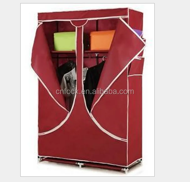 High Quality Cloth Wardrobe Steel Tube Closet Foldable Portable