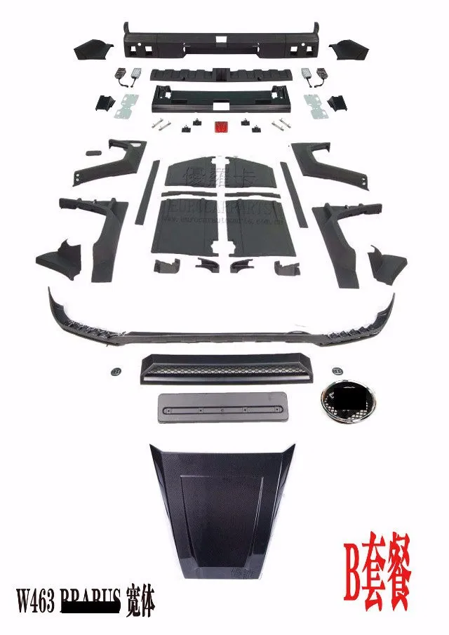 Carbon Fiber Pu Material B Set W463 B800 Wide Kit Mb G Class G63 G65 W463 Body Kits To W463 B