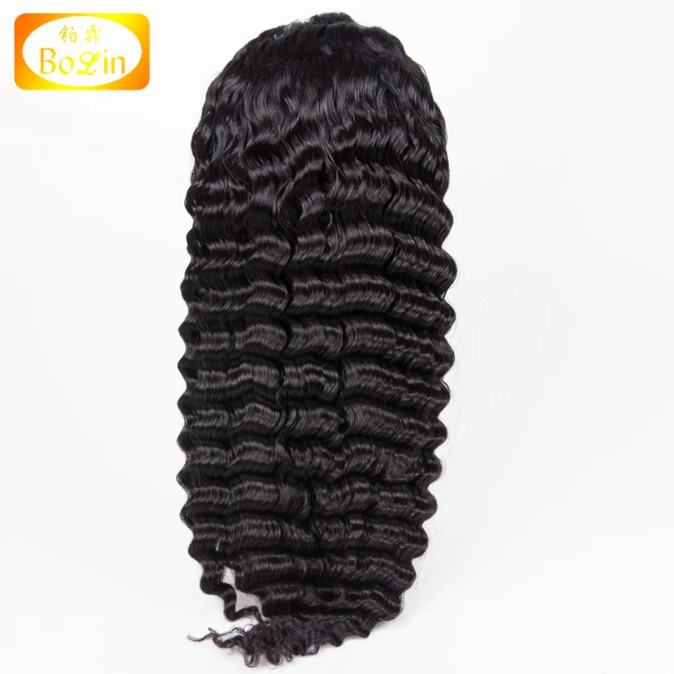 

Wholesale Deep Wave Bleached Knot Indian Human Hair Wigs For Black Women