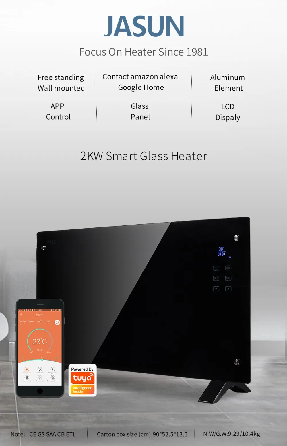Saa Glass Panel, 2000W, Wall - detail 2