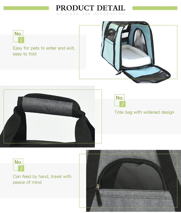 Portable Soft-Sided Travel Pet Carrier Sling Bag