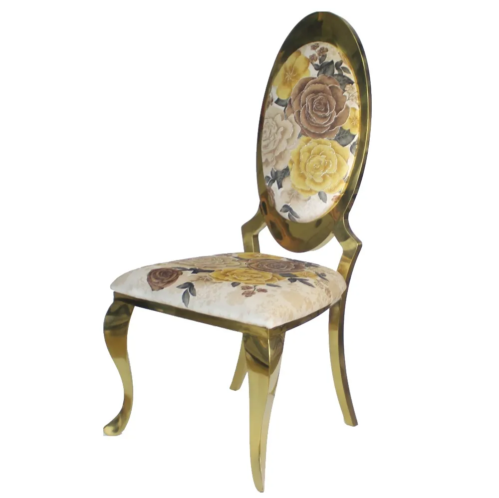 Modern Luxury Gold Metal Furniture Golden Banquet Wedding Restaurant