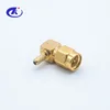 RF connector SMA male 90 degree right angle crimp type for RG316 RG174 cable