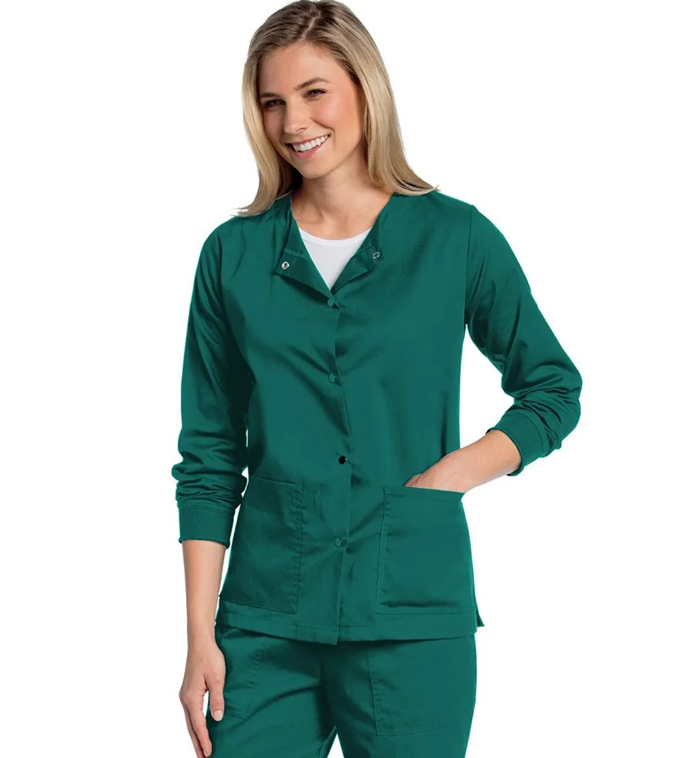 Plus Size Clothing Stretch Nursing Uniform Spandexjacket Scrubs