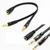 Mini 3.5mm Stereo Audio Cable 1 Male To 2 Female Headset Mic Y Splitter Cable Adapter to PC For Android iphone samsung