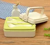 wheat straw lunch box with spoon and fork double layer lunch box