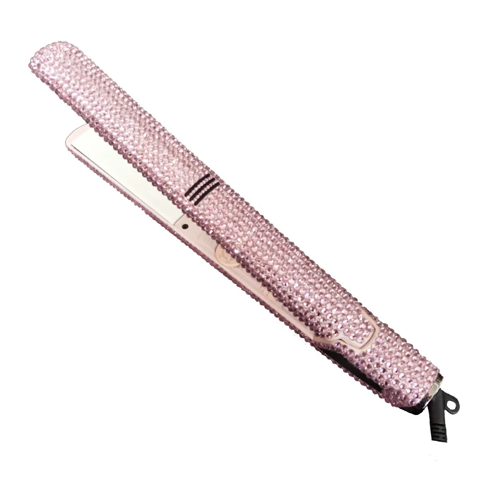 Fast haating salon high heat professional 1 inch custom bling bling flat iron wholesale
