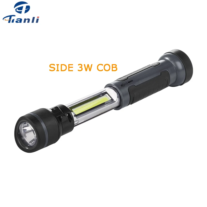 
AAA Batteries Powerful Extendable Worklight LED Light Swivel Torch Flashlight Magnetic Inspection Lamp 