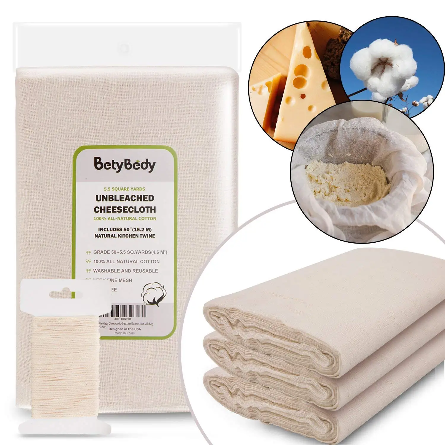 Home & Garden Unbleached Cheesecloth 100 Natural Cotton Fabric