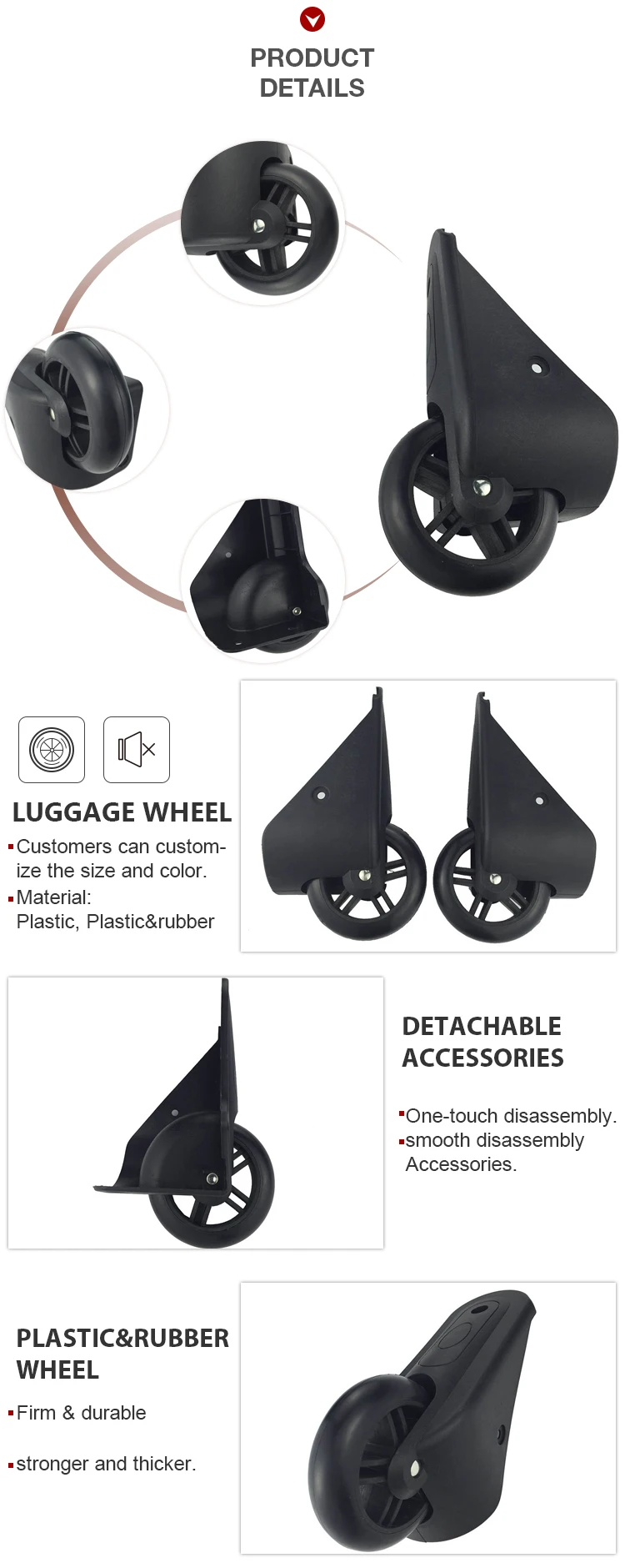 rubber luggage wheel covers