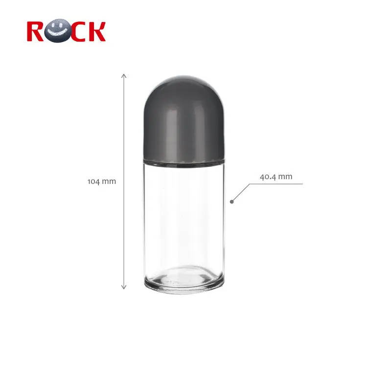 Cosmetic glass 50ml roll on bottle deodorant packaging