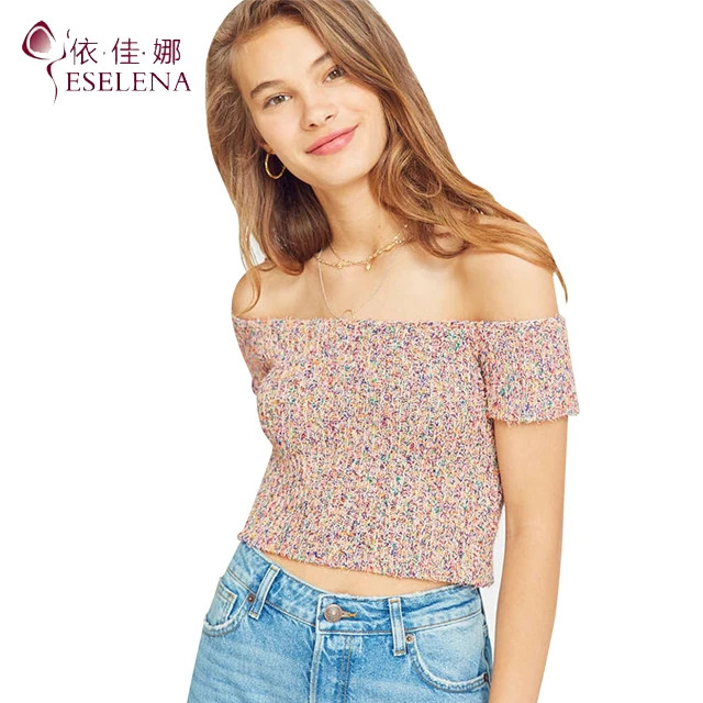 

Wholesale sweaters fashion new arrivals women's sexy crop top knitted tshirt, Blue, red, white