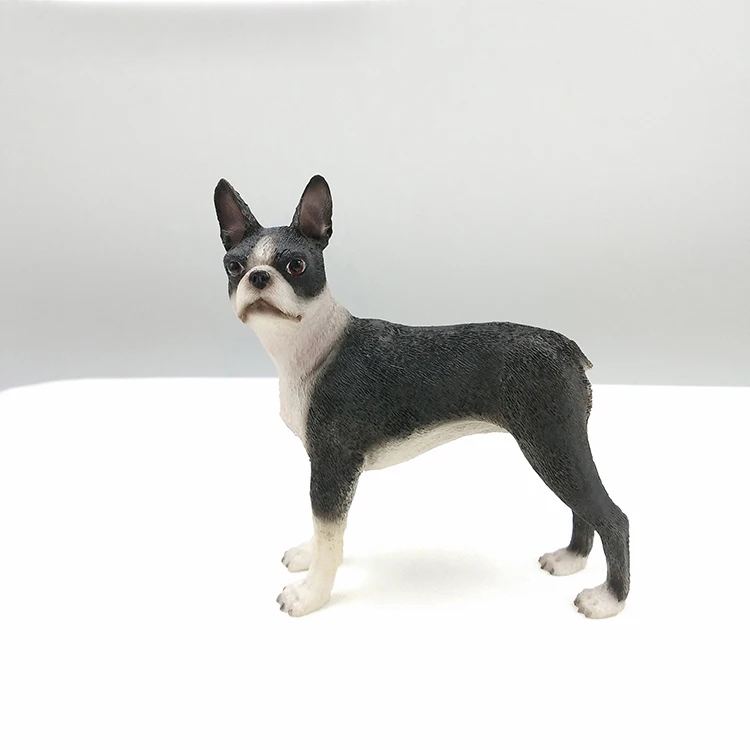 Resin Anjing Kerajinan Figurine Patung Dijual Boston Terrier Resin