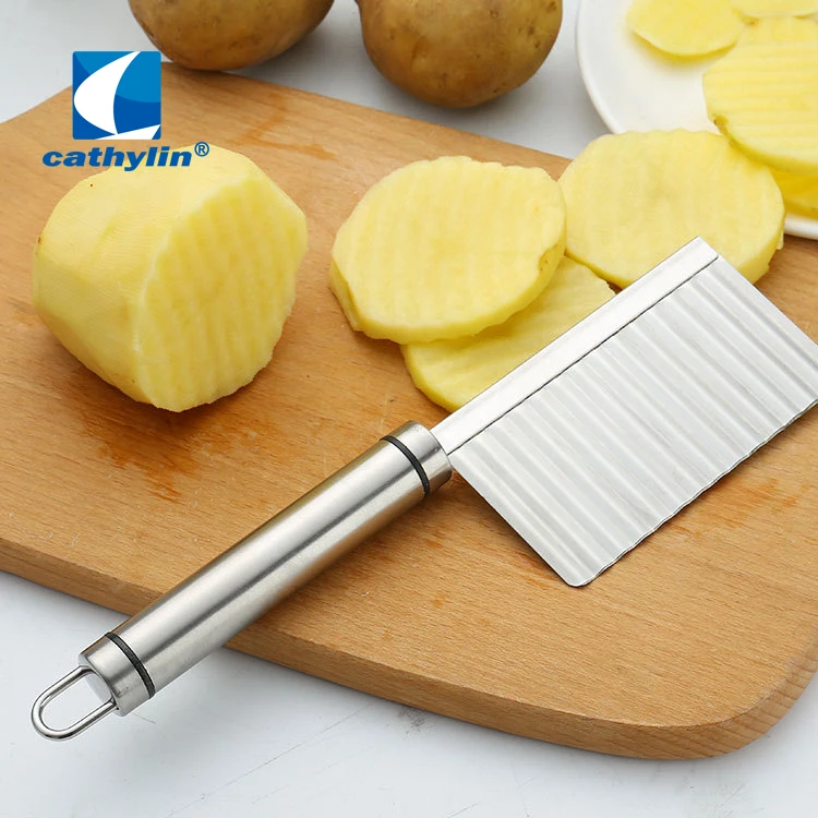 Potato Wavy Edged Knife Stainless Steel Vegetable Fruit Cutting Peeler Cooking Tools Kitchen Knives