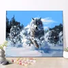 CHENISTORY DZ1184 Animals Painting By Numbers Picture Oil Wolves On Canvas With Frame For Wholesale