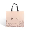 guangzhou manufacturers pink laminated pp non woven advertisement carry tote packaging bag for shopping