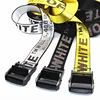 Hot sale Yellow Fashion Fabric Custom Off Belt Weave Webbing Braided White Belts for Christmas Present