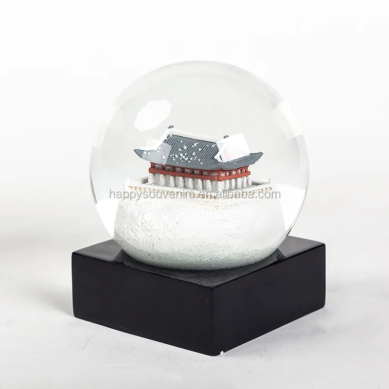 Korea Souvenirs Snow Globe For Historic Place Square Base 3d Building ...