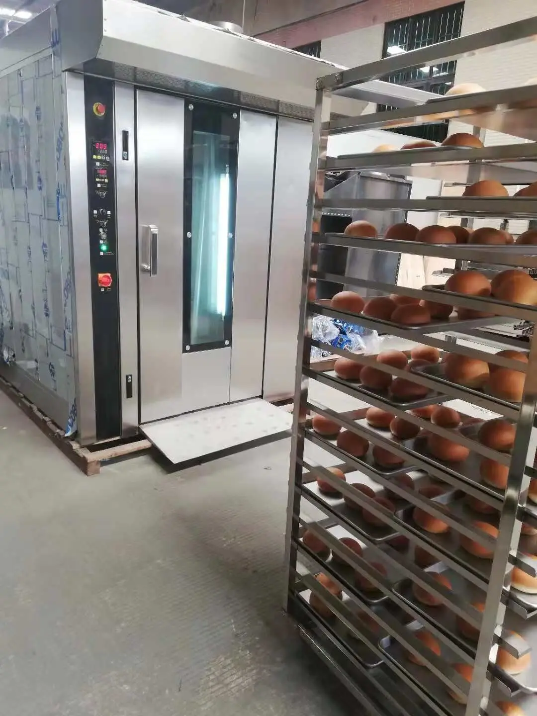 Diesel Rotary Rack Bread Oven 32 Trays Price For Bakery Equipment