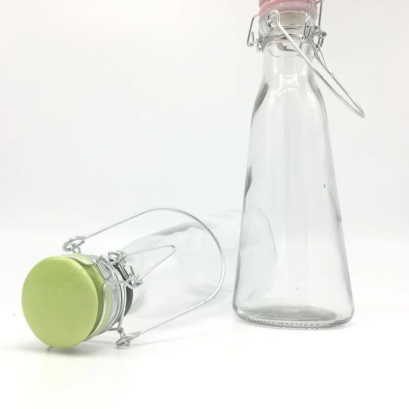 Customize empty milk glass bottle