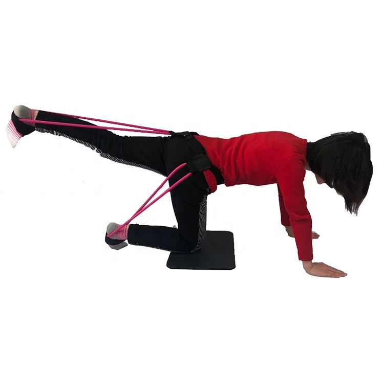 

AjustableWaist Resistance Band Booty Belt with NBR Mat, Pink or customized