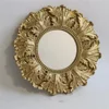 Classic Home Decor round Decor Gold Poly resin Wall Mirror
