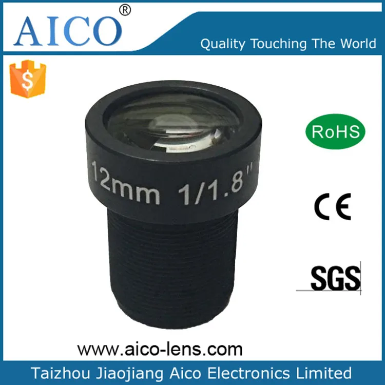 12.0mm 1/1.8" Format F1.8 10mp 12mm 4k M12 Board Mount Lens For Gopro