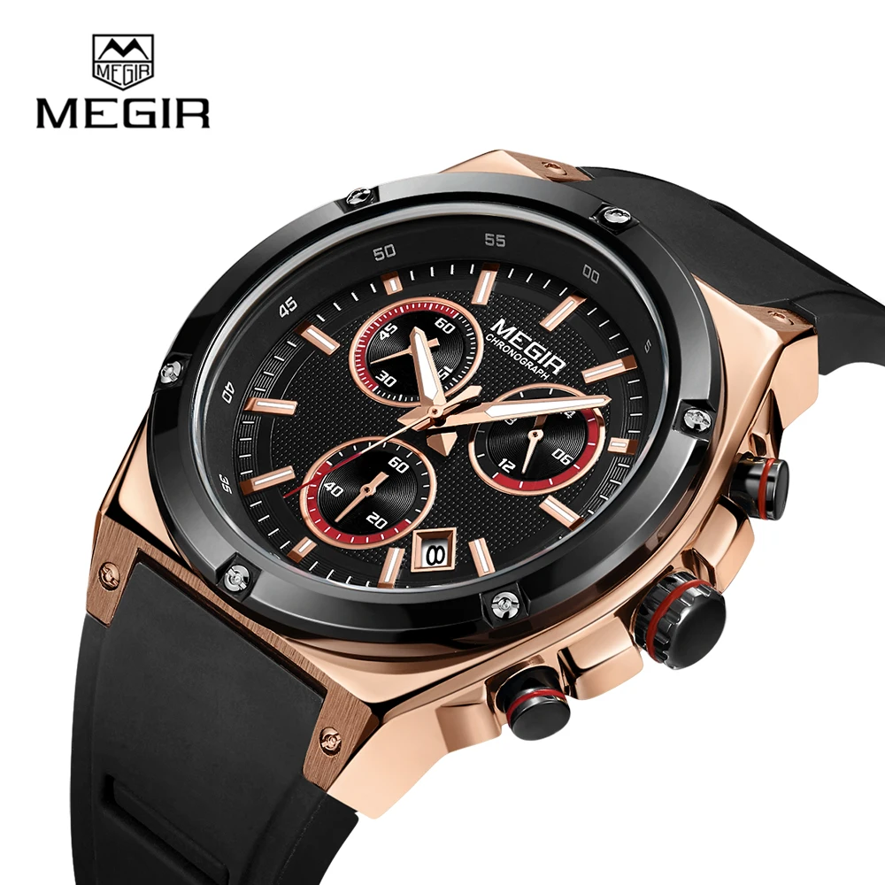 

China Top 10 Wrist Watch Brands MEGIR 2073 Mens Luxury Watch Custom Watch Logo