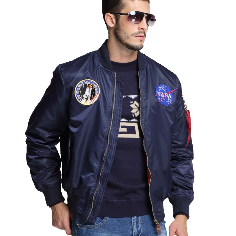 

NASA hip hop nylon bomber jacket men wholesale