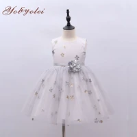 

2019 New Arrival Sleeveless Solid Tulle Kid Girl Flower Princess Dress For Girl Tutu