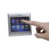4x15W Touch Screen Inwall Audio Amplifier with wireless remote control, Supports USB/SD/AUX/BT/FM, connect to 4-8 speakers