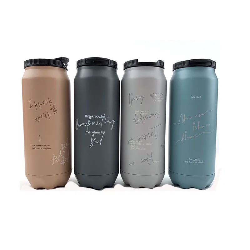 

500ml/17oz POP-TOP Can Double Wall vacuum insulated water bottle drinking Stainless steel sport bottle, Customized color acceptable